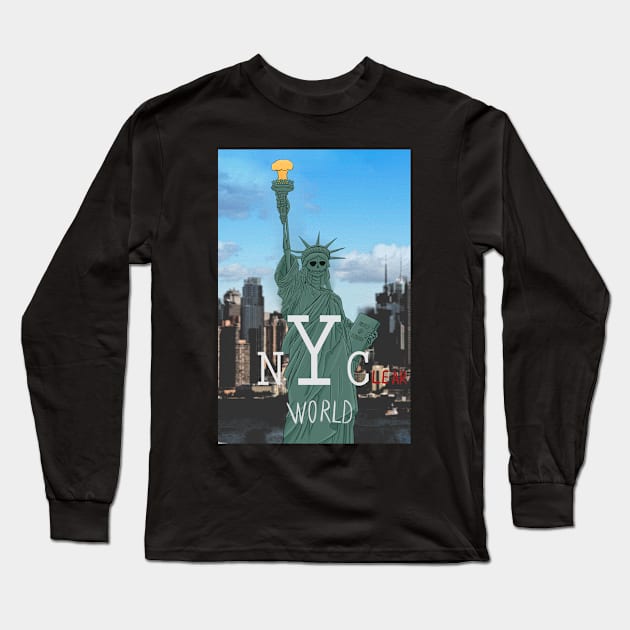 NYClear world Long Sleeve T-Shirt by ATOMxBOT